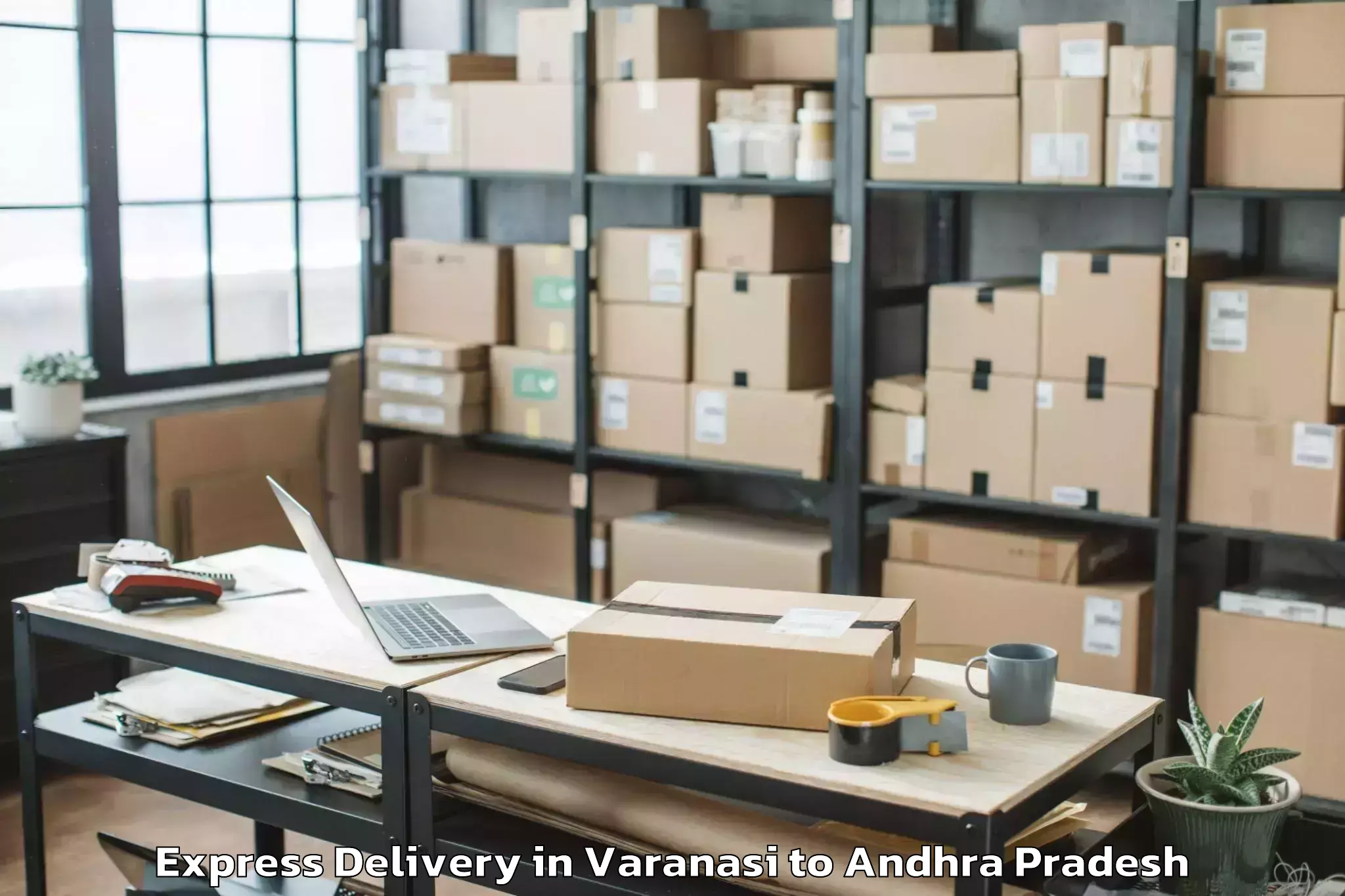 Reliable Varanasi to Chebrolu Express Delivery